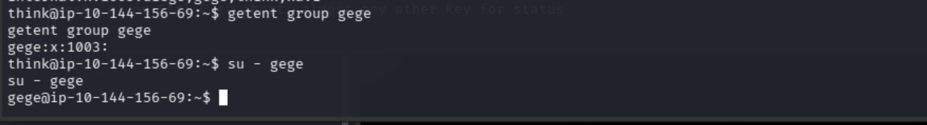 Successful switch from Think to Gege
